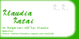 klaudia katai business card